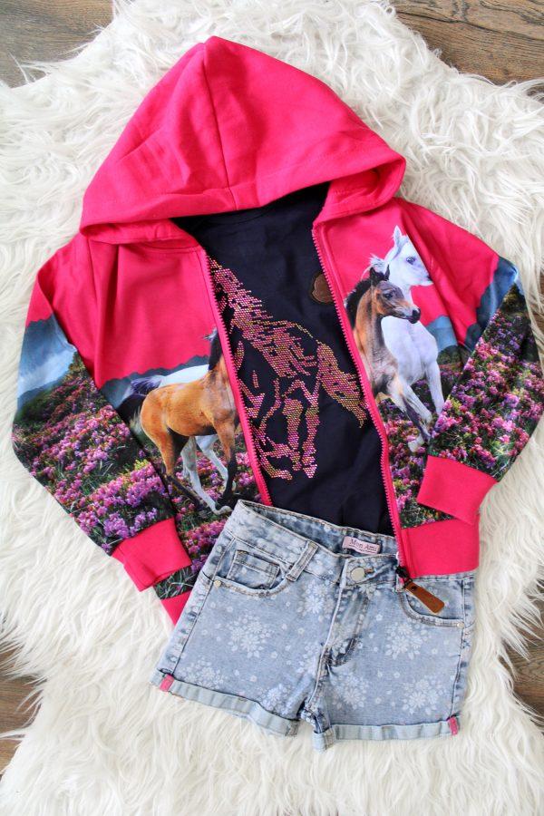 sweatjacke pony rosa