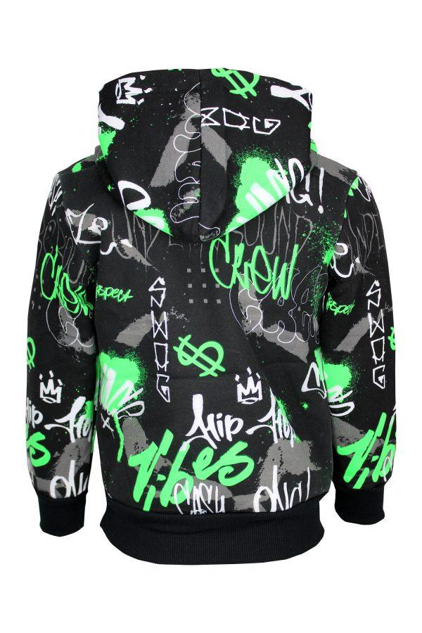 Kapuzenpullover Hipboy schwarz grün