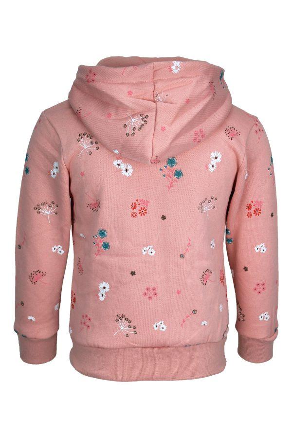 Sweatjacke mother and me Blumen rosa