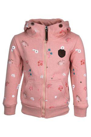 Sweatjacke mother and me Blumen rosa