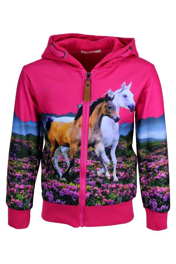 sweatjacke pony rosa