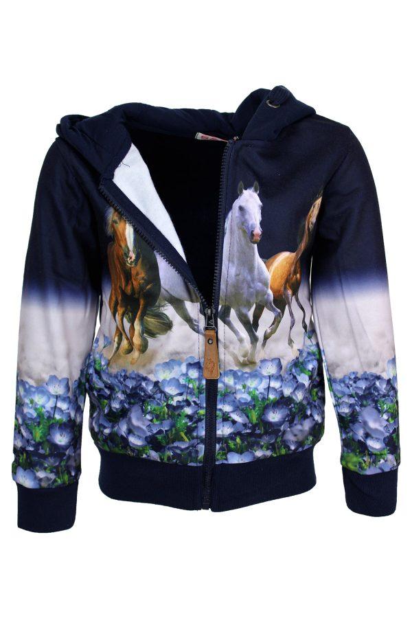 sweatjacke shire pferd blau