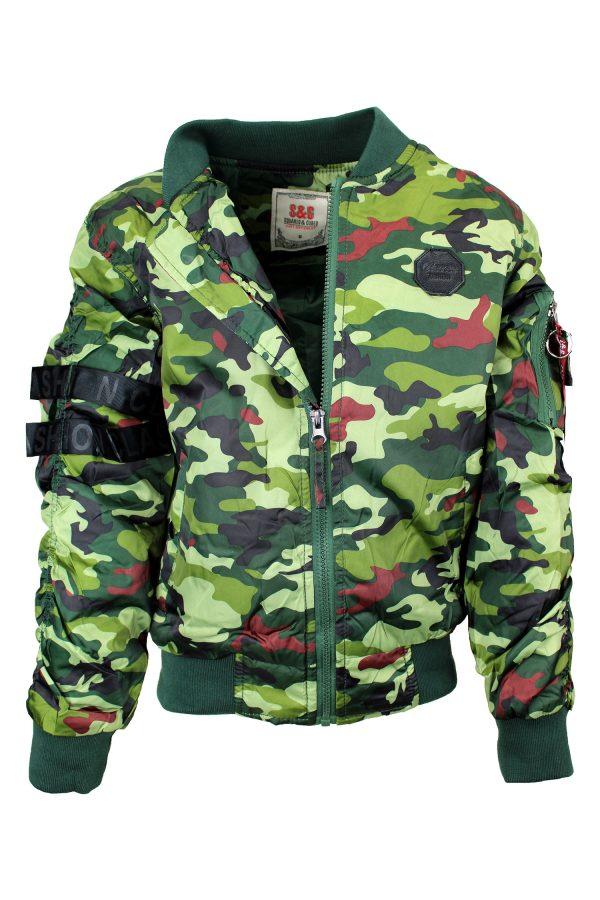 Bomberjacke Camo grün