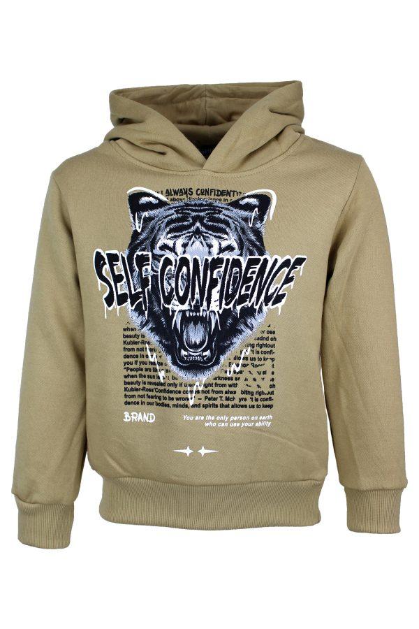 Kapuzenpullover Tiger braun