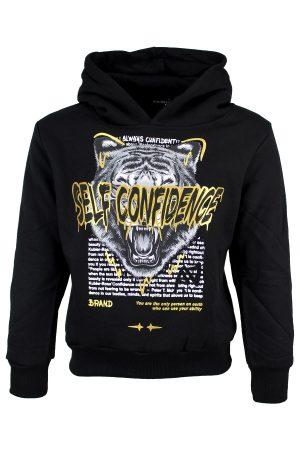 Kapuzenpullover Tiger schwarz