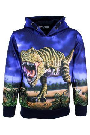 Kapuzenpullover Dinosaurier T-Rex blau