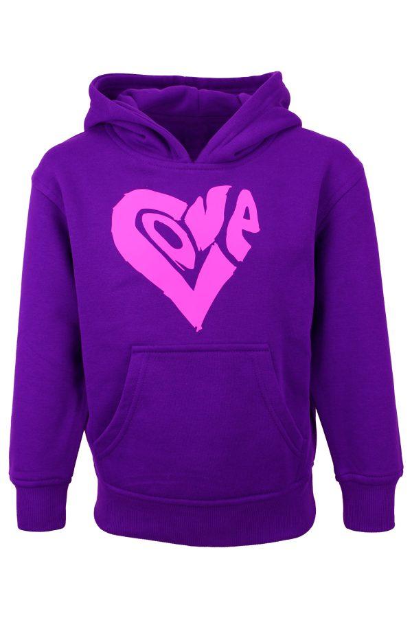 Hoodie Love paars