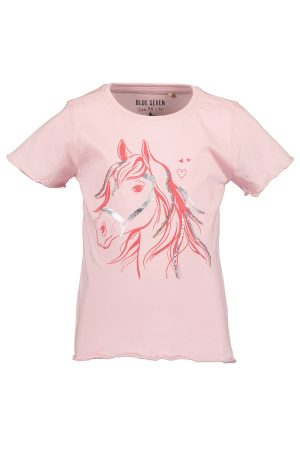 Shirt Blue Seven Silber Pferd rosa